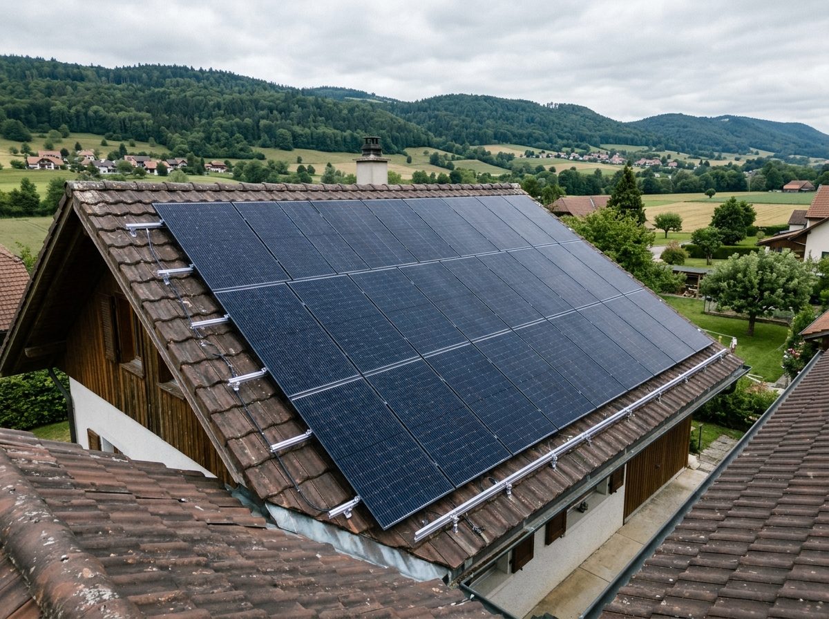 Panneaux photovoltaïques posés en toiture par DELOY CONCEPT